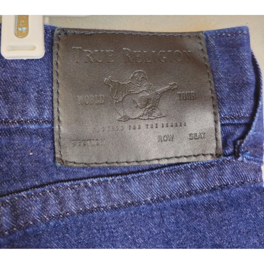True Religion Mens Jeans Loose Straight Devin No Flap Blue DarkWash Size 45x28.5